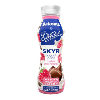 Bakoma & E. Wedel Skyr jogurt pitny malina-stracciatella 300 g