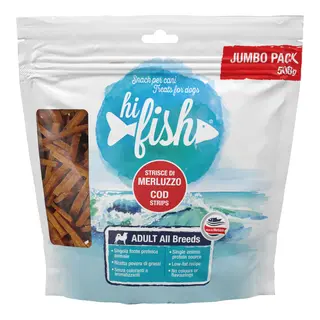 Hi fish snack dog strisce merluzzo 500g