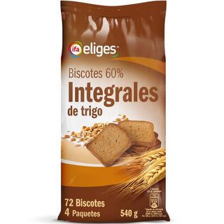 ELIGES Biscotes Integrales 72 Unidades 540 G
