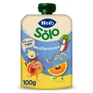 Alimento Infantil Con Puré De Frutas Mediterráneo Hero 100 G
