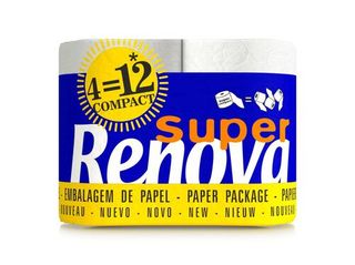PAPEL RENOVA HIGIÉNICO SUPER COMPACT 4=12ROLOS