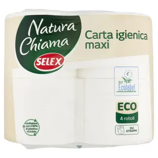 Carta Igienica 2 Veli Eco Natura Chiama Maxi X4