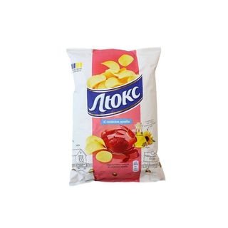 Chipsy ziemniaczane o smaku kraba oł "Lyuks" 125g