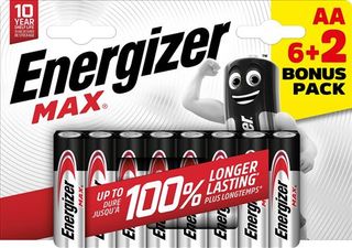 Pilas Alcalinas Aa Energizer Max - 6+2 Unidades (7638900437751)