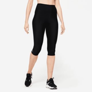 Malla legging pirata fitness transpirable Mujer Negro.XS / W26 L30 Negro