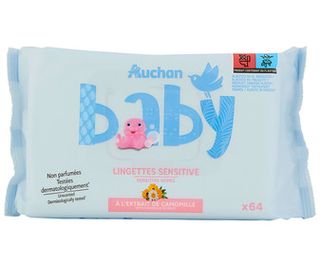Toallitas Sensitive Camomila Auchan Baby 64 Uds.
