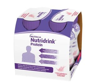 Nutridrink Protein o smaku truskawkowym 4 szt. x 125 ml