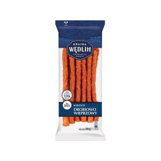 Kraina Wędlin Kabanosy klasyczne wieprzowo-drobiowe 300 g