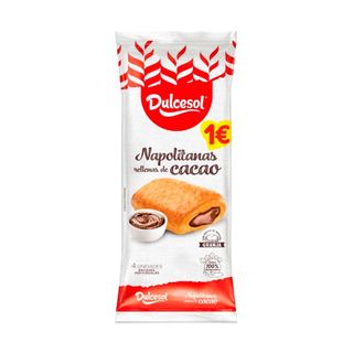 DULCESOL Napolitanas Cacao 4Ud, 160G