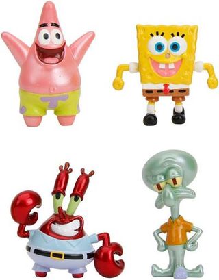 Set De 4 Figuras Jada Metalfigs Bob Esponja 7Cm (4006333089923)