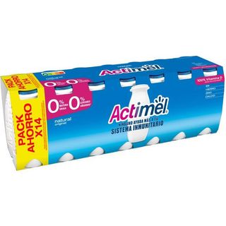 Actimel Para Beber Desnatado 0% Natural Danone, Pack 14X100 Ml (10431815)