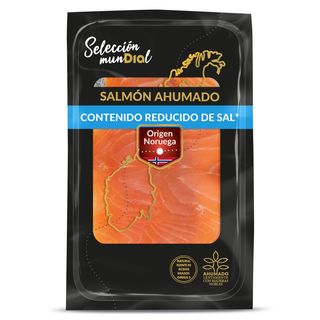 Salmón Ahumado Reducido En Sal Selección Mundial De Dia Sobre 100 G