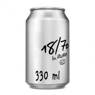 Cerveza La Rubia 18/70 Lager Especial Lata 33 Cl.