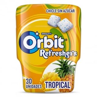Chicles Sabor Tropical Refreshers Orbit Sin Azúcar 67 G.