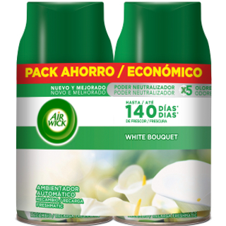 AIR WICK Ambientador F.Matic White Duplo Recambio 148 Gr.