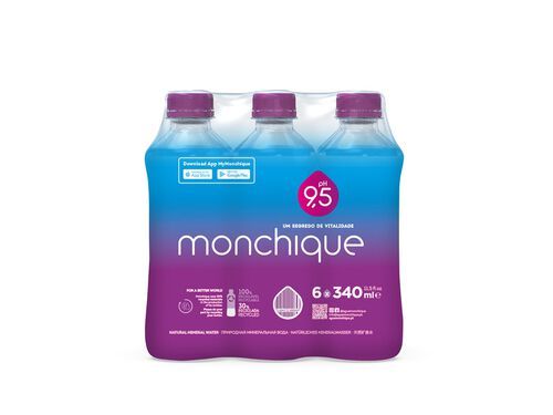 ÁGUA MONCHIQUE MINERAL NATURAL 6X0.34L