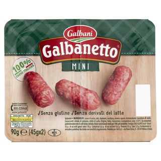 SALAME MINI SNACK GALBANETTO 2X45GR