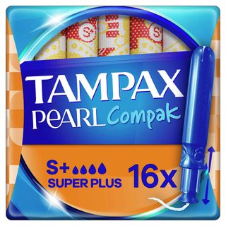 Tampão com Aplicador Pearl Compak Super Plus Tampax (emb. 16 un)