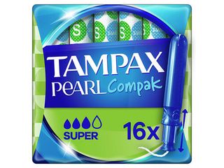 Tampões Pearl Compak Super com Aplicador Tampax 16 un