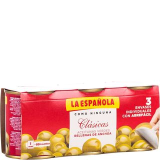 La Española Aceituna Rellena De Anchoa Clásica 3X50 G