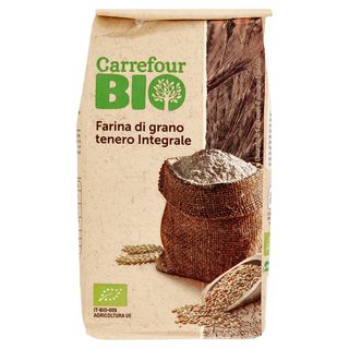Carrefour Bio Farina Di Grano Tenero Integrale 500 G
