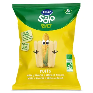 Snack Infantil De Maíz Y Avena Puffs Hero 25 G