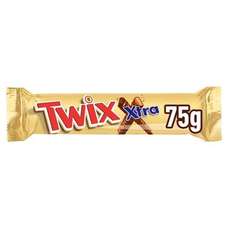 Twix Xtra Ciasteczka oblane karmelem i mleczną czekoladą 75 g (2 x 37,5 g)