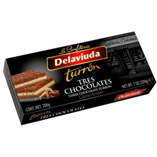 DELAVIUDA Turrón 3 Choco 200G Delaviuda