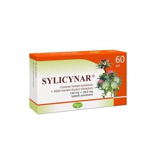Sylicynar 28,6 mg + 140 mg 60 tabletek