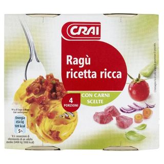 Crai Ragù ricetta ricca 2 x 180 g