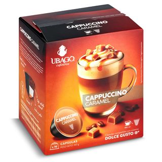 Café En Cápsulas Capuccino Con Aroma A Caramelo Ubago Caja 16 Unidades