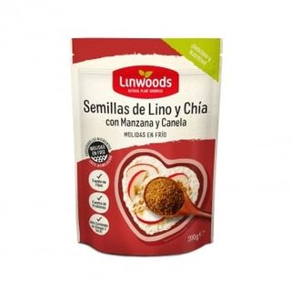 Semillas De Lino Y Chía Con Manzana Y Canela Molidas Linwoods Sin Gluten 200 G.