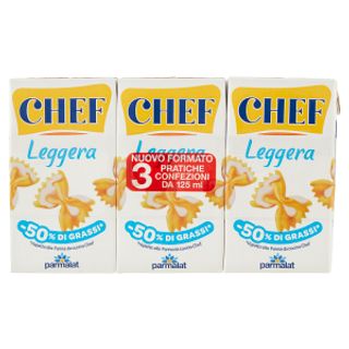 Panna uht Chef leggera 3x125ml