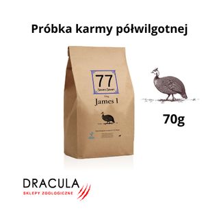 Próbka karmy półwilgotnej 77 Petfood James I z perliczką 40g
