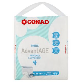CONAD Advantage Pants Anatomici e Avvolgenti Taglia M Girovita 80 - 110 cm 9 pz - 8003170025578