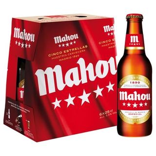 Cerveza Mahou 5 Estrellas Botella Pack 6X25 Cl