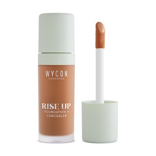 RISE UP FOUNDATION + CONCEALER - Fondotinta multifunzione dal finish luminoso e uniformante 12 CARAMEL