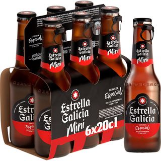 Cerveza Estrella Galicia Mini Botella 20Cl 6 Ud