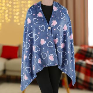 Plaid scialle 70x160 cm - cuori