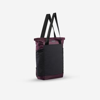 Bolsa-Mochila Montaña Y Trekking Pleglable 15L Forclaz Travel 2En1 Talla Única Morado