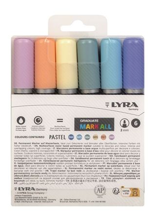 6 Marcadores 2Mm Pastel (4084900015865)