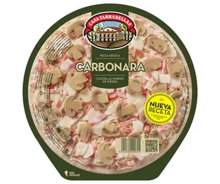 Pizza Fresca Carbonara Al Horno de Piedra Casa Tarradellas 400 G.