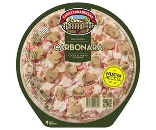 Pizza Fresca Carbonara  Al Horno de Piedra Casa Tarradellas 400 G.