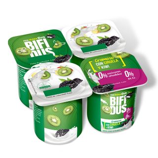 Bífidus Con Kiwi Y Ciruela Doble 0% Dia Pack 4 X 125 G