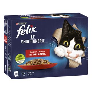 Felix le ghiottonerie cat busta multipack 12x85g selezioni deliziose