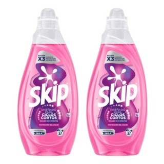 Pack 2x Skip Detergente Ciclos Cortos Protección Color 37 Lavados