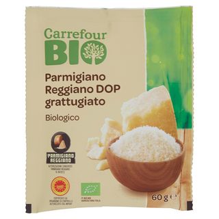 Carrefour Bio Parmigiano Reggiano DOP grattugiato Biologico 60 g
