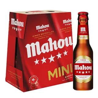 Cerveza Mahou 5 Estrellas Pack 6 X 20 Cl