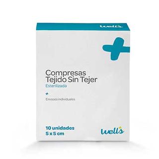 Gasa Tnt Esterilizadas 5X5Cm 10 Unidades Wells (5600954002409)