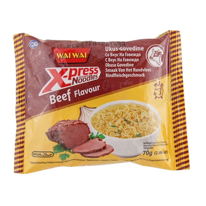 Wai Wai X-Press Noodles Carne de Vaca 70g